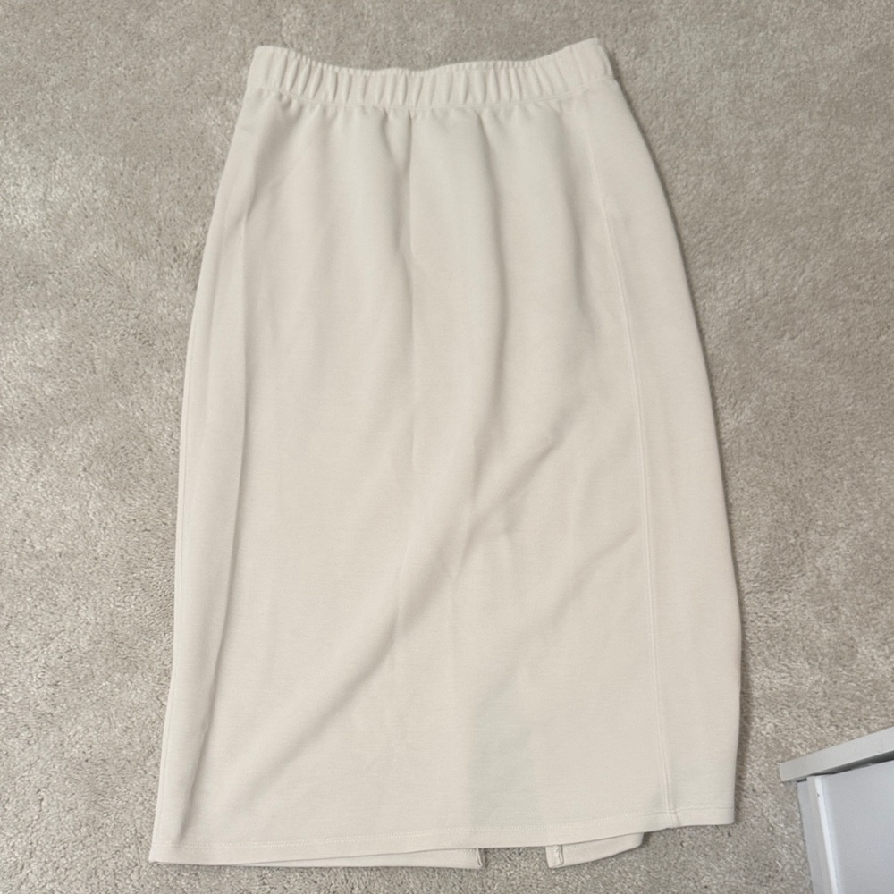 A New Day Cream Midi Skirt